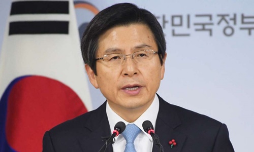 Tổng thống tạm quyền Hàn Quốc Hwang Kyo-ahn. Ảnh: Kyodo