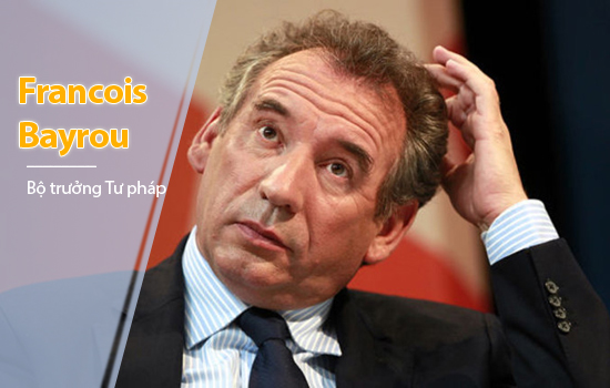 Ông Francois Bayrou, 66 tuổi, theo đường lối trung dung, ông mới được bổ nhiệm chức danh Bộ trưởng Tư pháp.