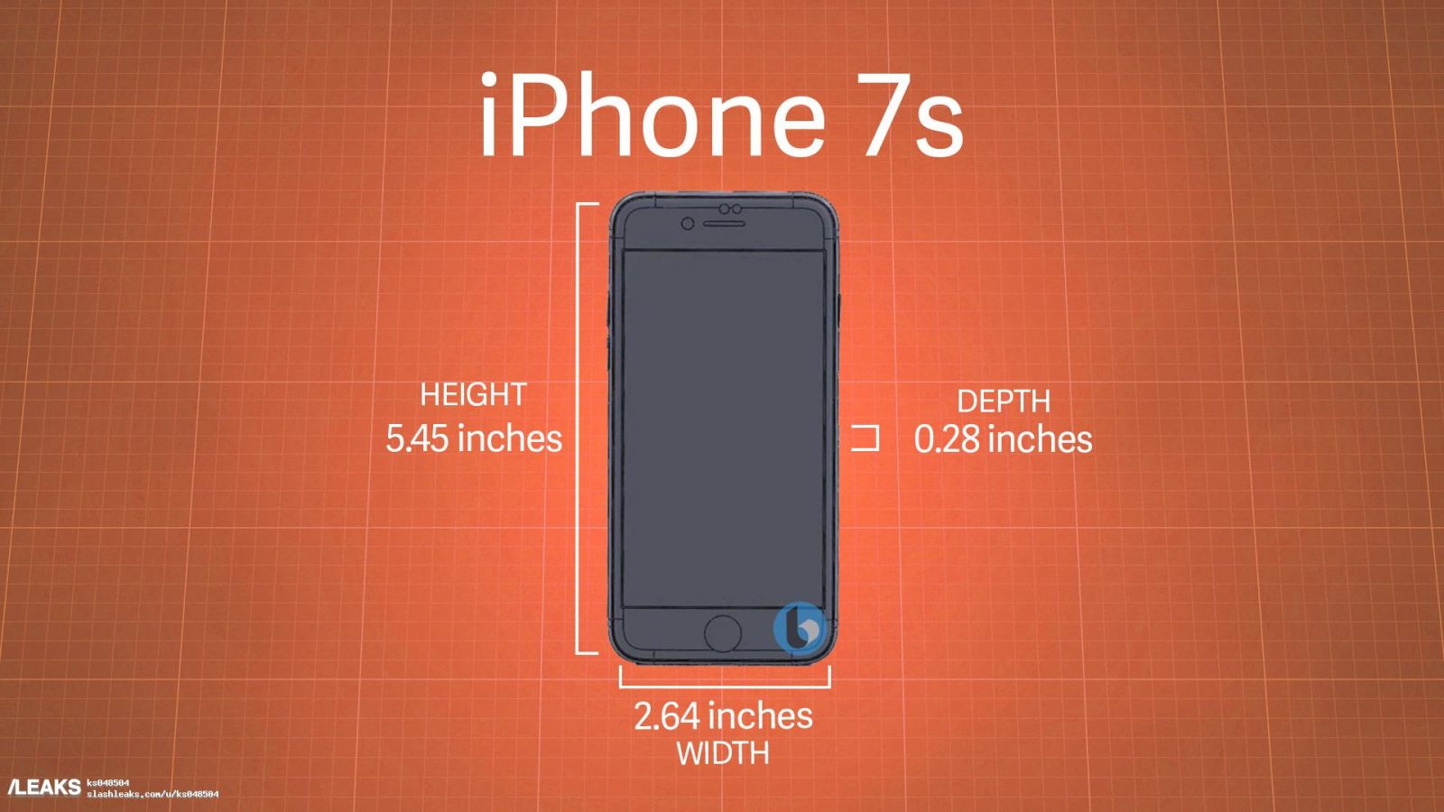 Kích thước của iPhone 7s