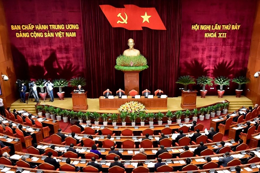 Hội nghị lần thứ 7 Ban Chấp hành Trung ương Đảng khóa XII đang diễn ra tại Hà Nội (Ảnh: N.Bắc)