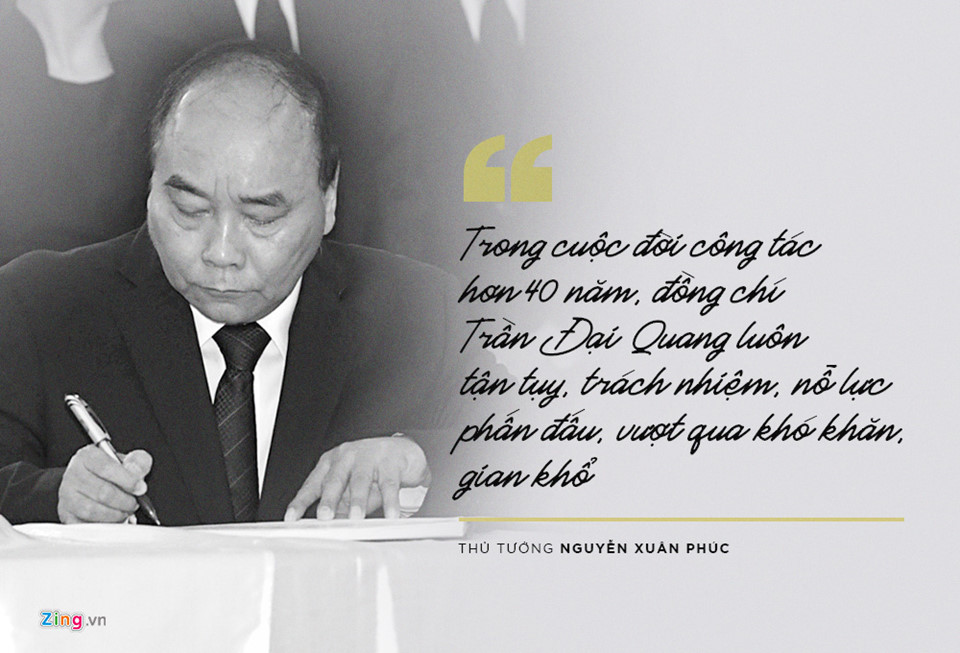Lời từ biệt xúc động trong sổ tang Chủ tịch nước Trần Đại Quang