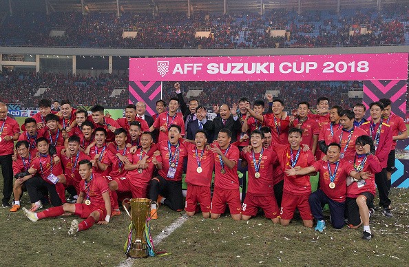 Description: ĐT Việt Nam được đánh giá cao sau chức vô địch AFF Cup 2018 (Ảnh: Getty)