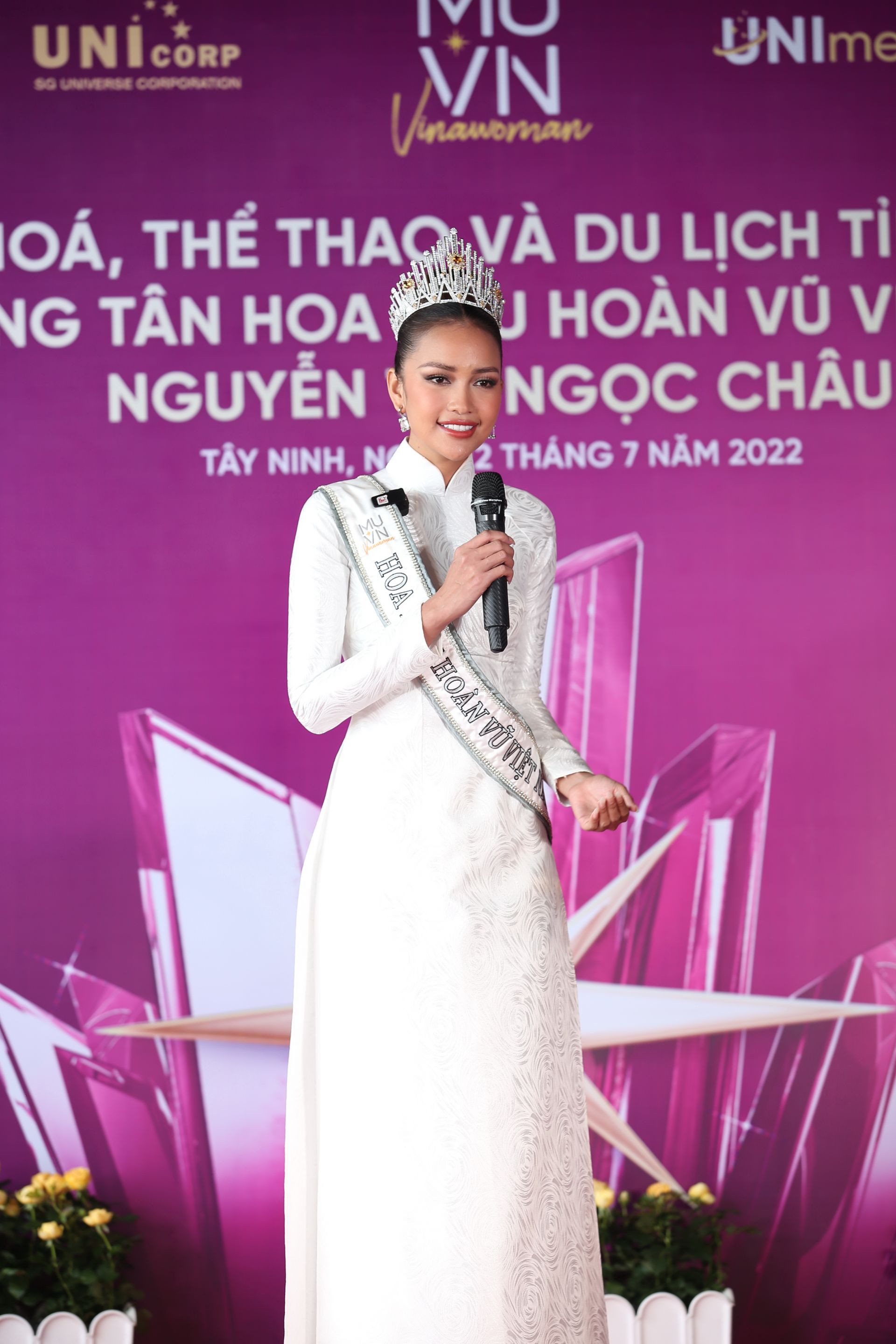 Hoa Hậu Hoàn Vũ Việt Nam 2022-Nguyễn Thị Ngọc Châu về Tây Ninh