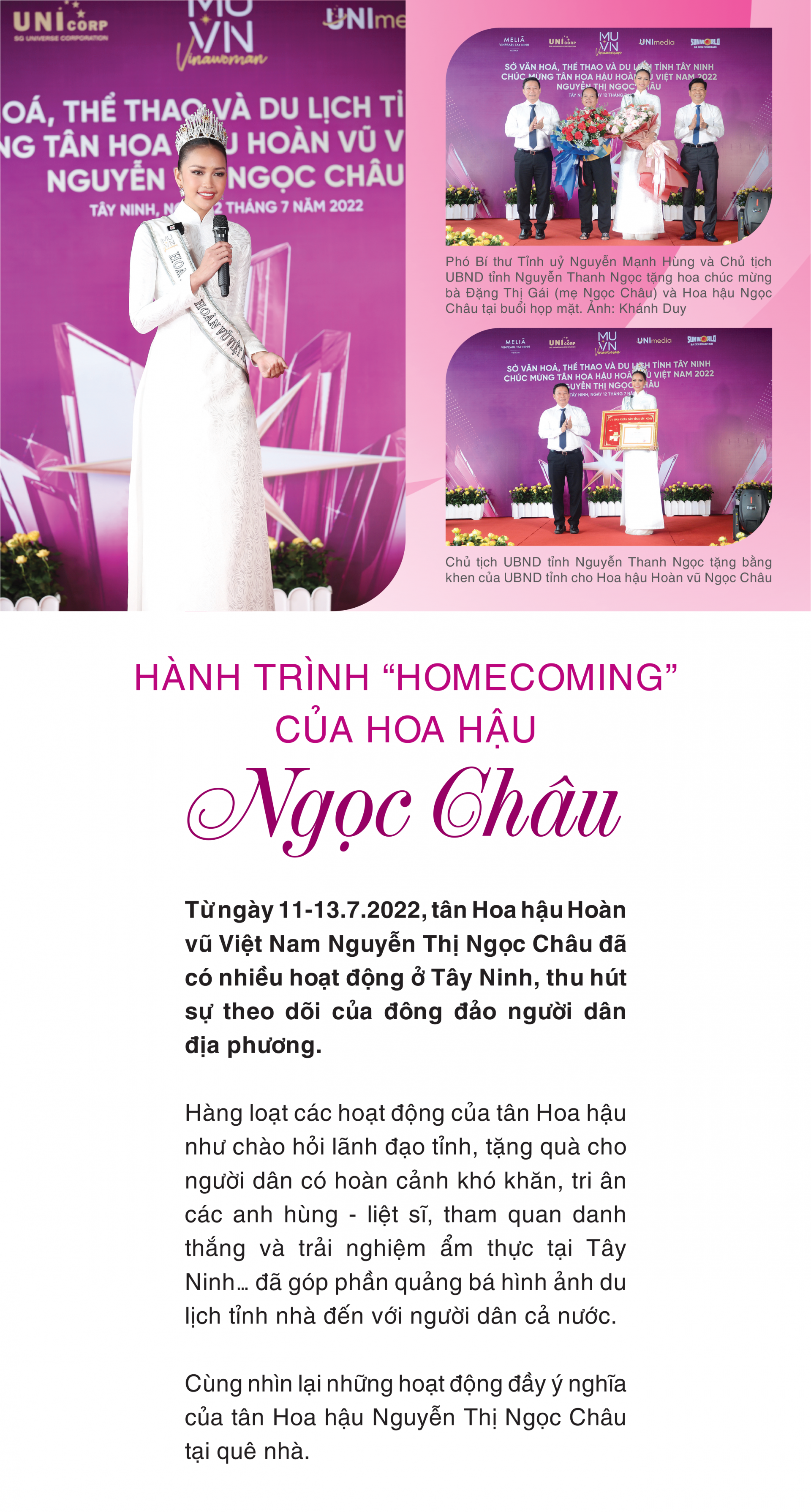 Hành trình “Homecoming” của Hoa hậu Ngọc Châu