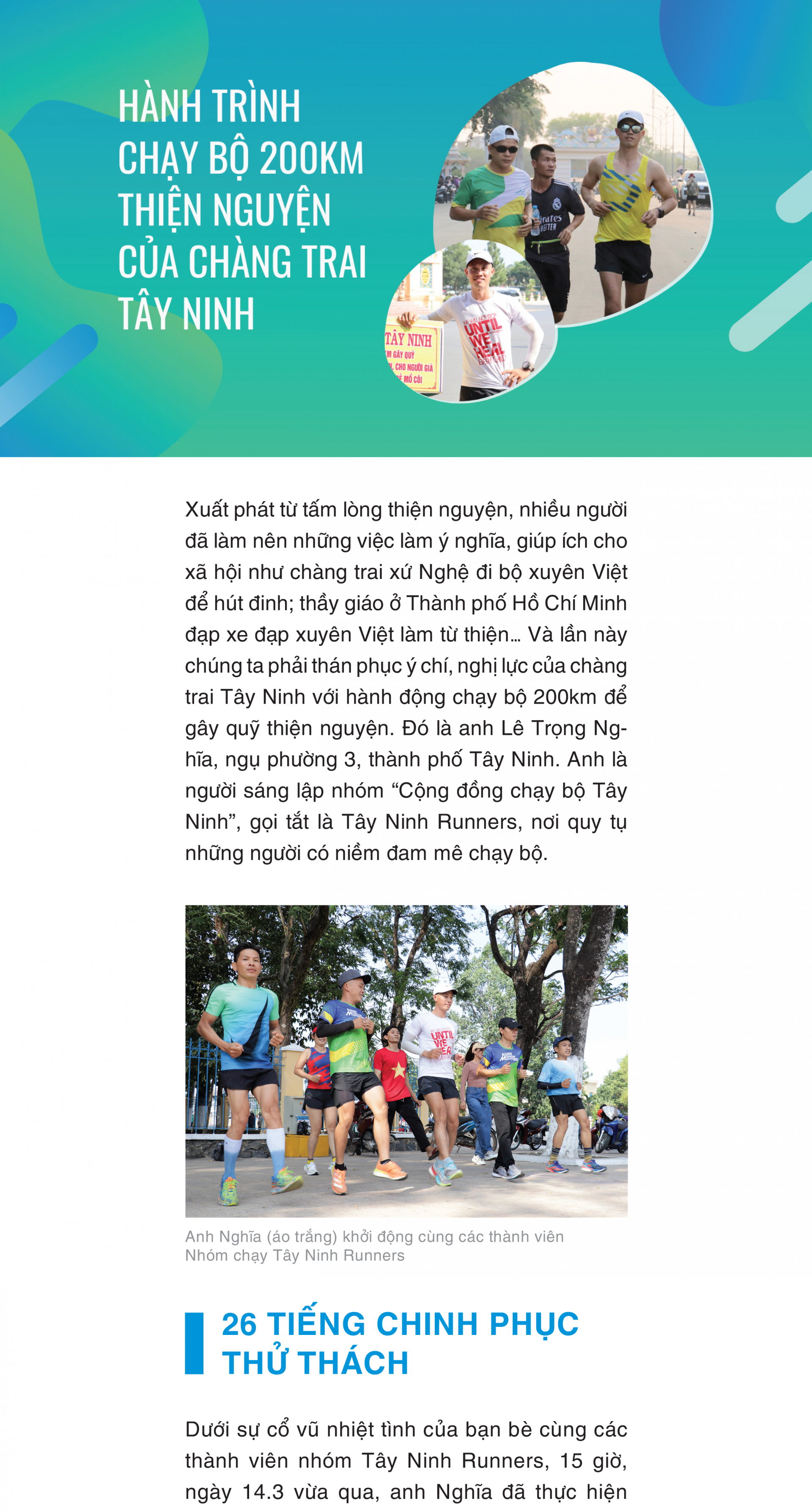 Hành trình chạy bộ 200km thiện nguyện của chàng trai Tây Ninh