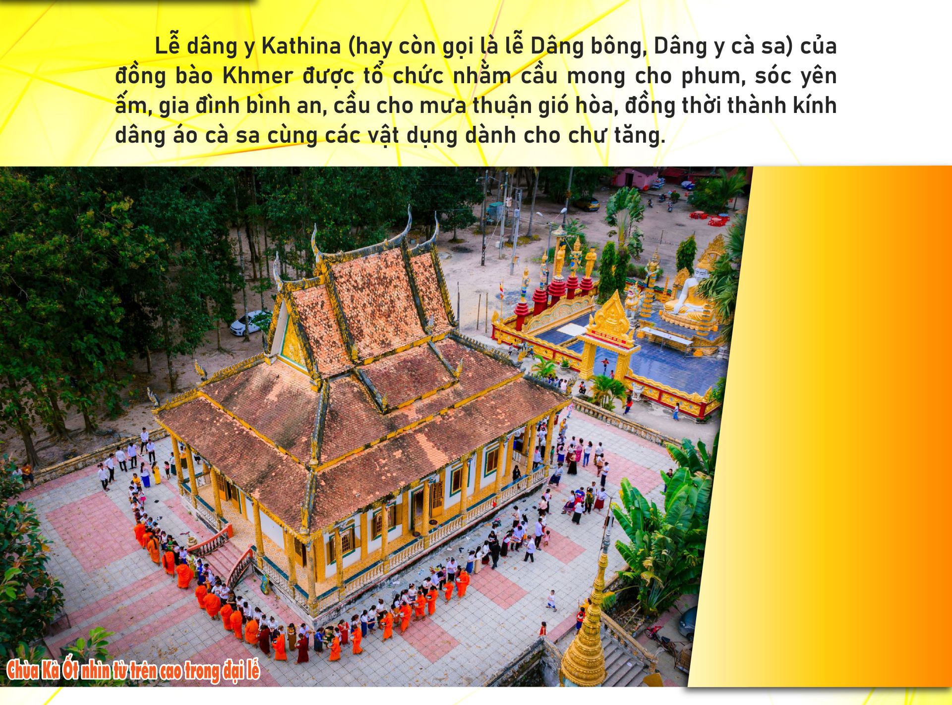 Sắc màu lễ Dâng y Kathina của bà con dân tộc Khmer