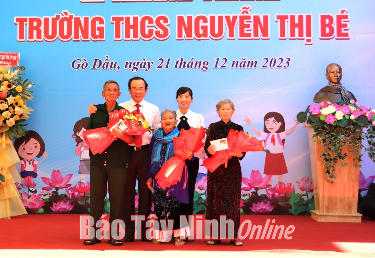 Huyện Gò Dầu: Khánh thành Trường THCS mang tên Anh hùng Nguyễn Thị Bé