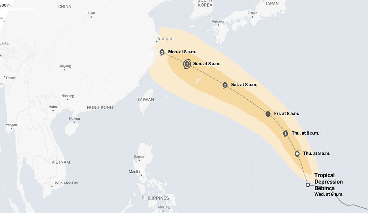 Bão Bebinca hình thành ngoài khơi Philippines - Ảnh 1.