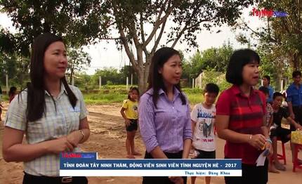 [Video] Tỉnh đoàn Tây Ninh: Thăm, động viên sinh viên tình nguyện hè