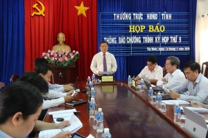 Họp báo thông báo chương trình kỳ họp thứ 9 HĐND tỉnh khóa IX