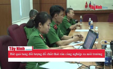 Bắt quả tang đối tượng đổ chất thải rắn công nghiệp ra môi trường