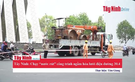 Tây Ninh: Chạy “nước rút” công trình ngầm hóa lưới điện đường 30.4