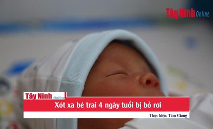 Xót xa bé trai 4 ngày tuổi bị bỏ rơi