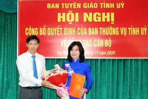 Công bố quyết định Trưởng Ban Tuyên giáo Tỉnh uỷ