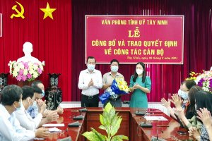 Văn phòng Tỉnh uỷ công bố quyết định về công tác cán bộ