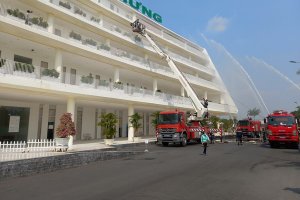 Thực tập phương án chữa cháy tại Bệnh viện Đa khoa Hồng Hưng