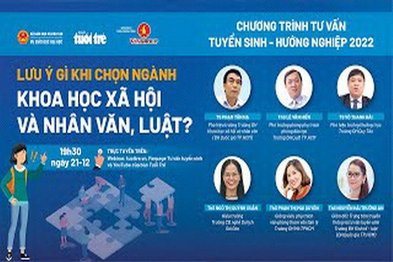 Trực tiếp: Tư vấn trực tuyến nhóm ngành khoa học xã hội và nhân văn, luật