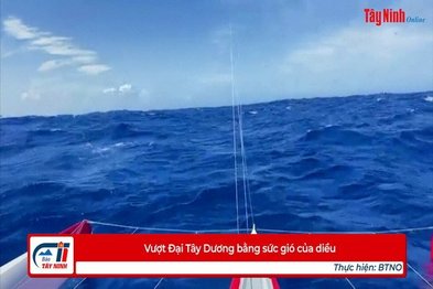 Vượt Đại Tây Dương bằng sức gió của diều