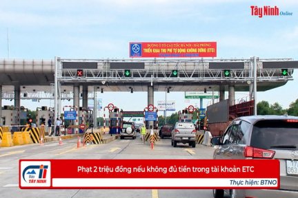 Phạt 2 triệu đồng nếu không đủ tiền trong tài khoản ETC