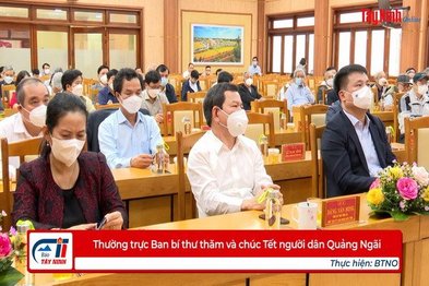 Thường trực Ban bí thư thăm và chúc Tết người dân Quảng Ngãi