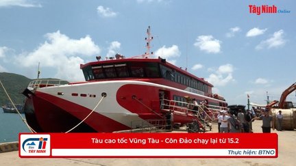 Tàu cao tốc Vũng Tàu - Côn Đảo chạy lại từ 15.2