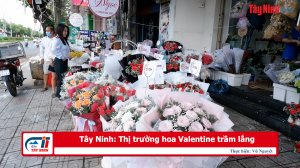 Tây Ninh: Thị trường hoa Valentine trầm lắng
