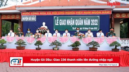 Huyện Gò Dầu: Giao 236 thanh niên lên đường nhập ngũ