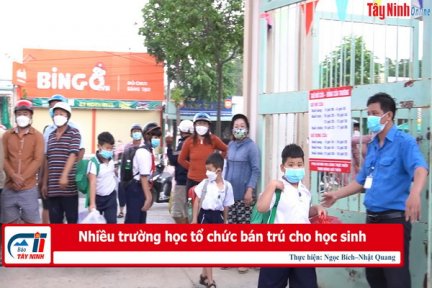 Nhiều trường học tổ chức bán trú cho học sinh