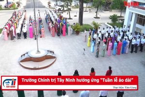 Trường Chính trị Tây Ninh hưởng ứng “Tuần lễ áo dài”