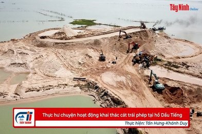 Thực hư chuyện hoạt động khai thác cát trái phép tại hồ Dầu Tiếng