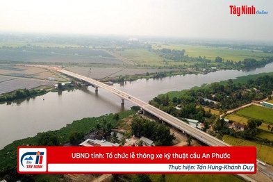 UBND tỉnh: Tỗ chức lễ thông xe kỹ thuật cầu An Phước