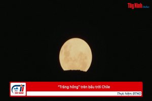 “Trăng hồng” trên bầu trời Chile