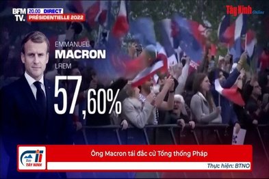 Ông Macron tái đắc cử Tổng thống Pháp