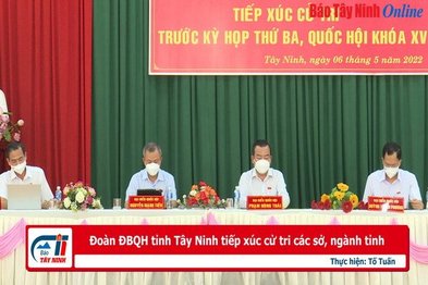 Đoàn ĐBQH tỉnh Tây Ninh tiếp xúc cử tri các sở, ngành tỉnh