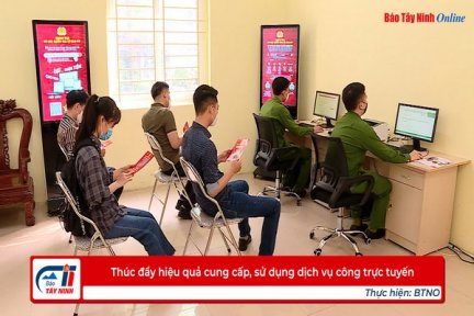 Thúc đẩy hiệu quả cung cấp, sử dụng dịch vụ công trực tuyến