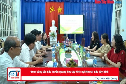 Báo Tuyên Quang học tập kinh nghiệm tại Báo Tây Ninh