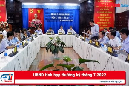 UBND tỉnh họp thường kỳ tháng 7.2022