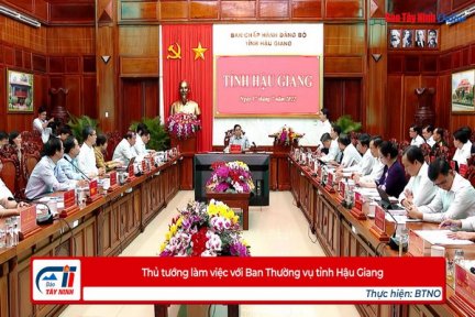 Thủ tướng làm việc với Ban Thường vụ tỉnh Hậu Giang