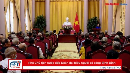 Phó Chủ tịch nước tiếp Đoàn đại biểu người có công Bình Định