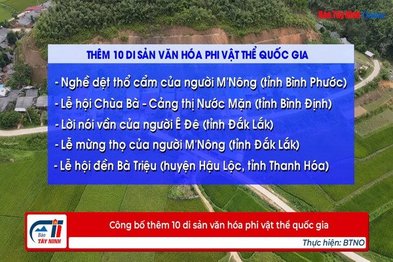 Công bố thêm 10 di sản văn hóa phi vật thể quốc gia