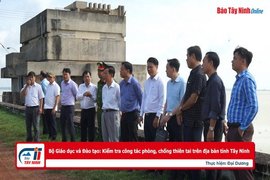 Bộ Giáo dục và Đào tạo: Kiểm tra công tác phòng, chống thiên tai trên địa bàn tỉnh Tây Ninh