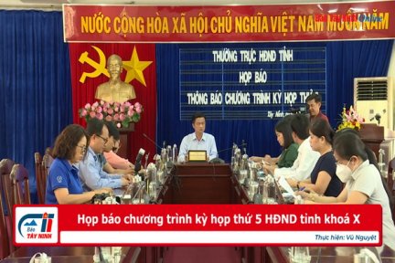 Họp báo chương trình kỳ họp thứ 5 HĐND tỉnh khoá X