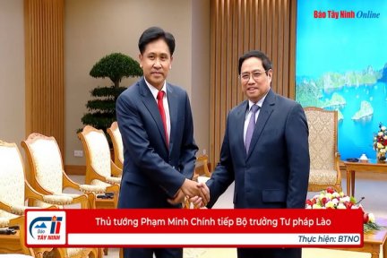 Thủ tướng Phạm Minh Chính tiếp Bộ trưởng Tư pháp Lào