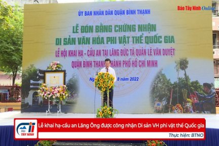 Lễ khai hạ-cầu an Lăng Ông được công nhận Di sản VH phi vật thể Quốc gia