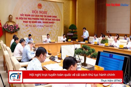 Hội nghị trực tuyến toàn quốc về cải cách thủ tục hành chính