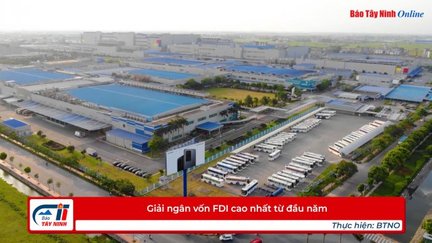 Giải ngân vốn FDI cao nhất từ đầu năm