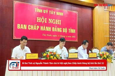 Bí thư Tỉnh uỷ Nguyễn Thành Tâm chủ trì Hội nghị Ban Chấp hành Đảng bộ tỉnh lần thứ 22