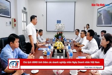 Chủ tịch UBND tỉnh thăm các doanh nghiệp nhân Ngày Doanh nhân Việt Nam