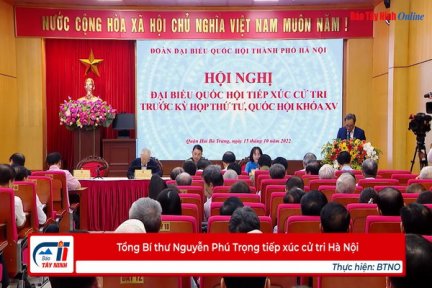 Tổng Bí thư Nguyễn Phú Trọng tiếp xúc cử tri Hà Nội