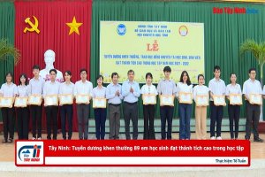 Tây Ninh: Tuyên dương khen thưởng 89 em học sinh đạt thành tích cao trong học tập